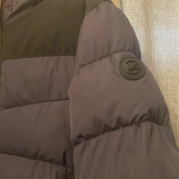 Navy and orange Michael Kors puffer coats - Picture 2 of 5